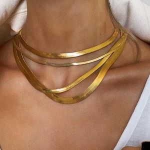 Beautiful gold plated chain necklace brand Bracha